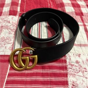 Gucci Black Leather Belt